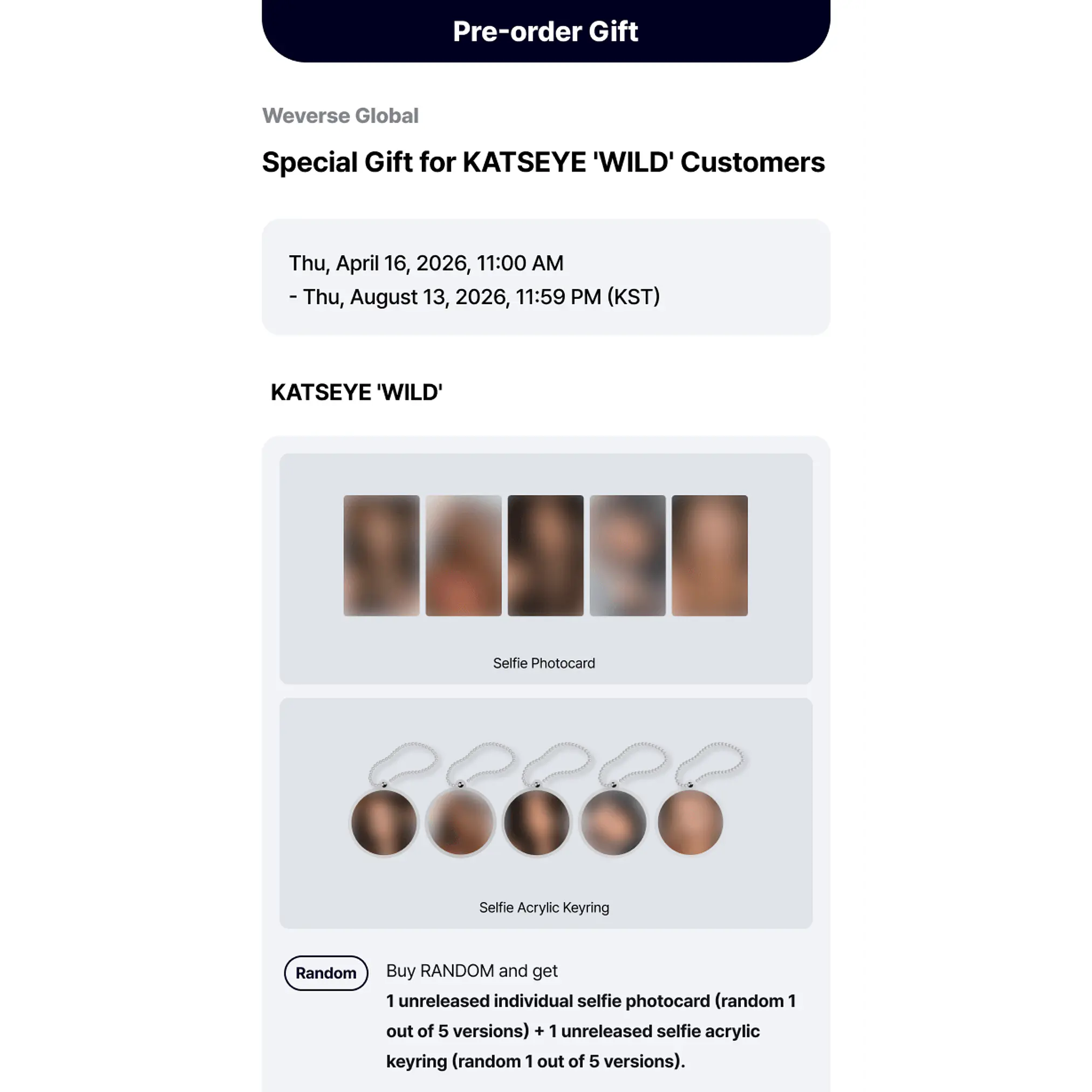 [PRE-VENTA WEVERSE SHOP] KATSEYE - WILD 2