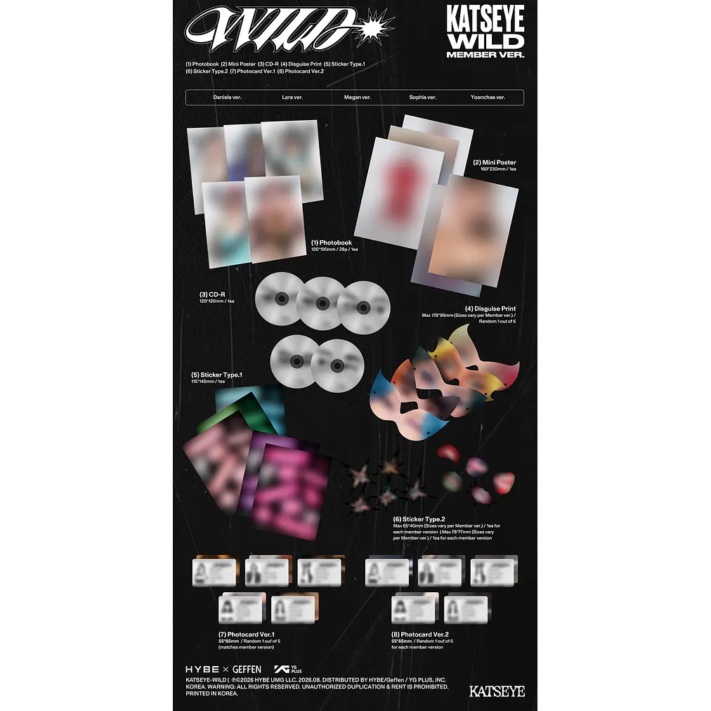[PRE-VENTA WEVERSE SHOP] KATSEYE - WILD (MEMBER VER.) 3