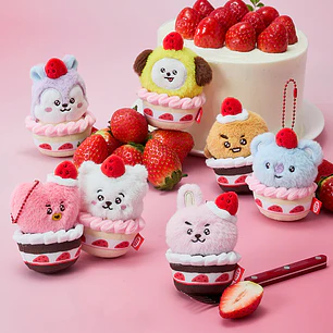 BT21 - STRAWBERRY TART PLUSH KEYRING