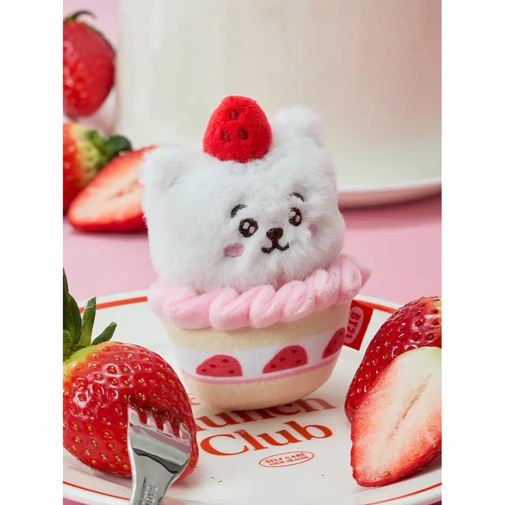 BT21 - STRAWBERRY TART PLUSH KEYRING 4
