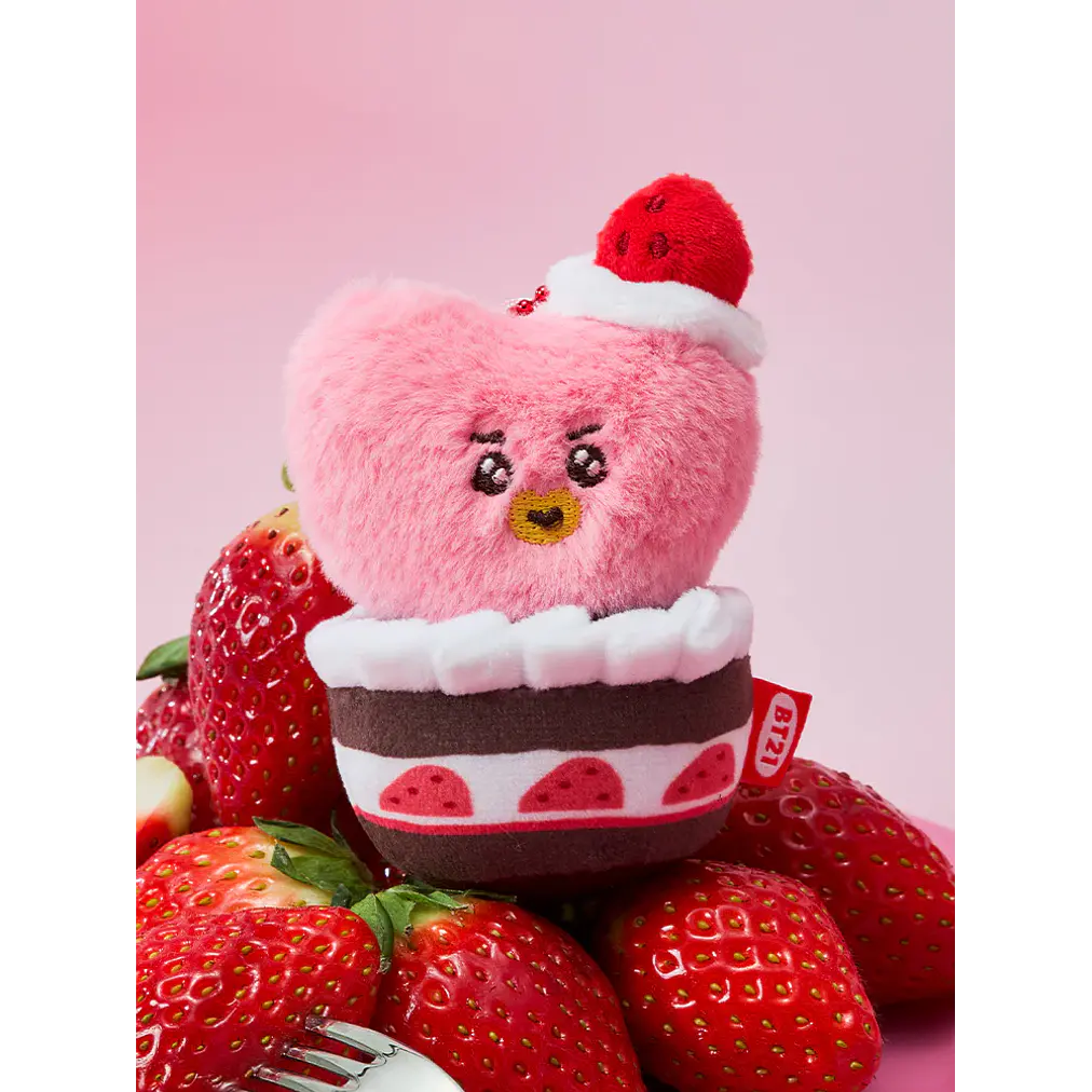 BT21 - STRAWBERRY TART PLUSH KEYRING 8