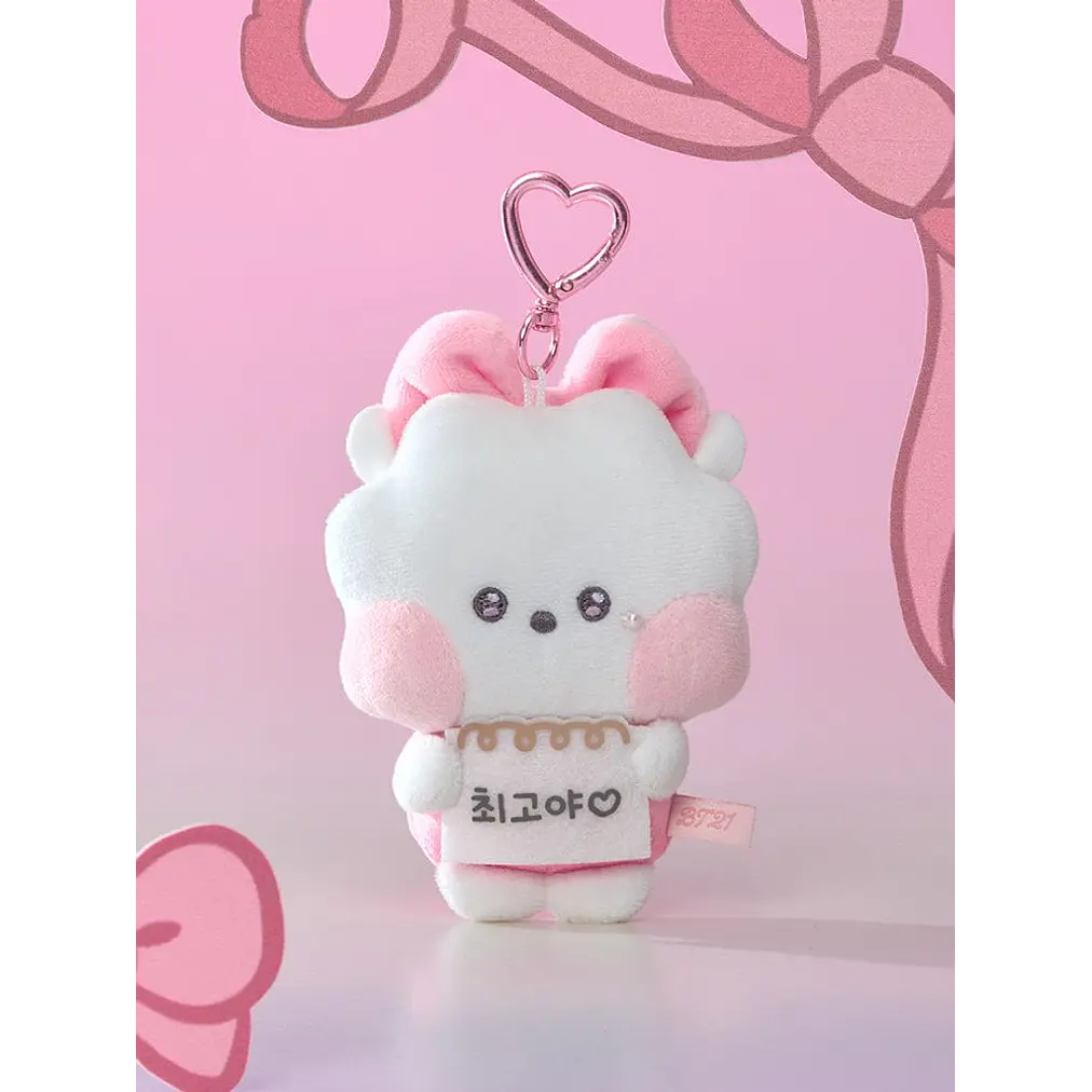 BT21 - MININI I LOVE YOU MESSAGE BOOK PLUSH KEYRING RIBBONED U 3