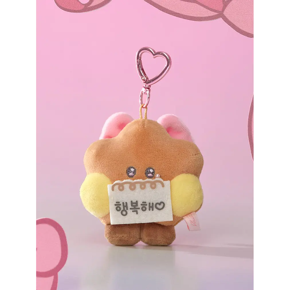 BT21 - MININI I LOVE YOU MESSAGE BOOK PLUSH KEYRING RIBBONED U 4