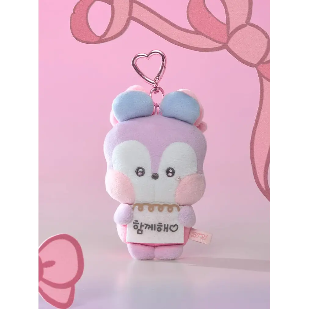 BT21 - MININI I LOVE YOU MESSAGE BOOK PLUSH KEYRING RIBBONED U 5