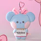 BT21 - MININI I LOVE YOU MESSAGE BOOK PLUSH KEYRING RIBBONED U - Miniatura 2