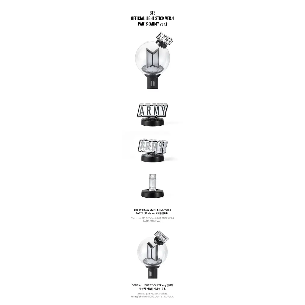 BTS - OFFICIAL LIGHT STICK VER. 4 PARTS (ARMY VER.) 2