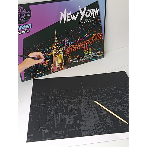 Tarjeta Scratch Art de Nueva York