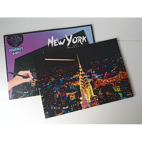 Tarjeta Scratch Art de Nueva York