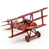 Avión Fokker Rojo Triplano del Baron Von Richthofen 