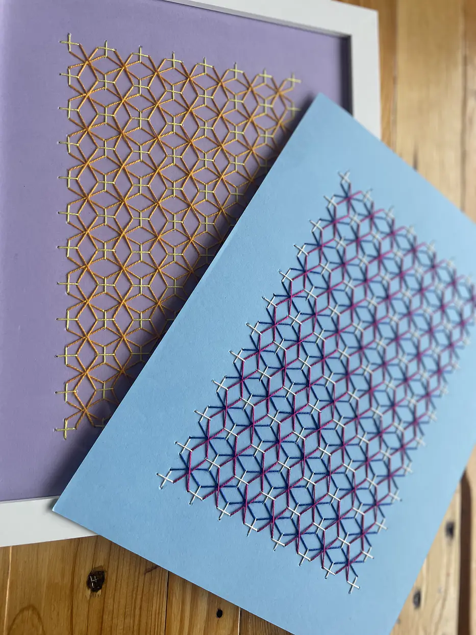 borda tu sashiko en papel 4