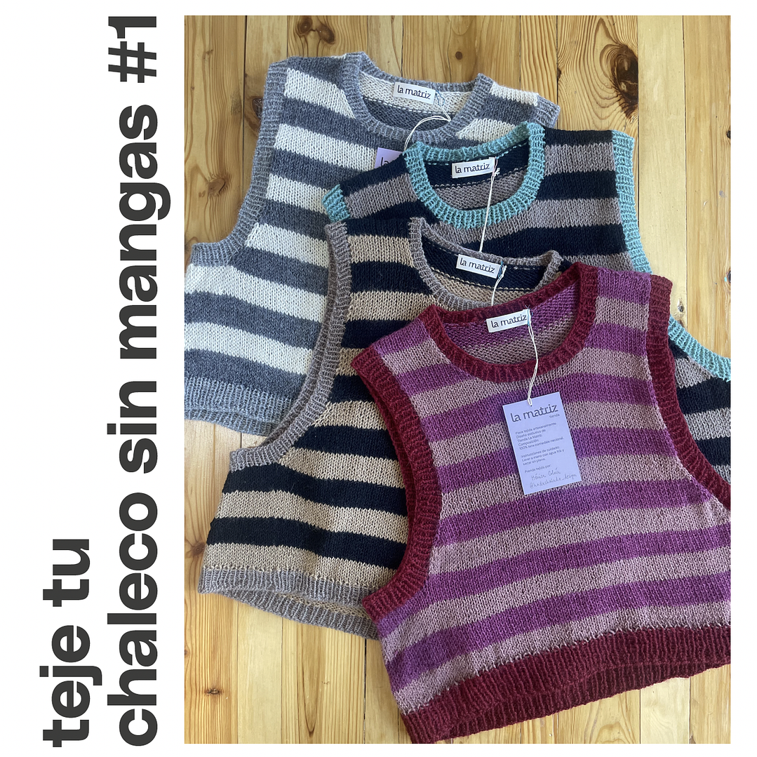Patrón teje tu chaleco sin mangas #1 1
