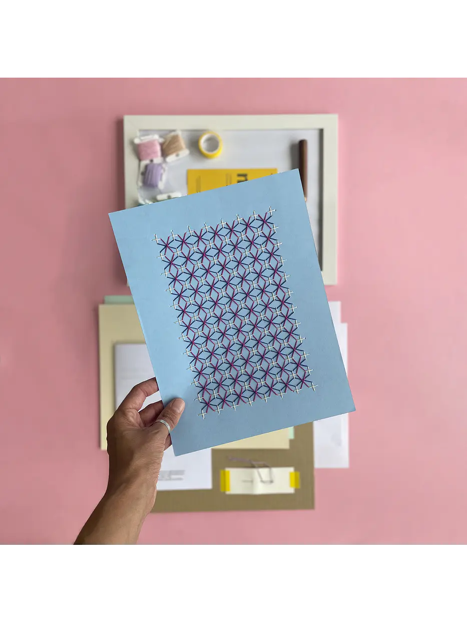 borda tu sashiko en papel 2