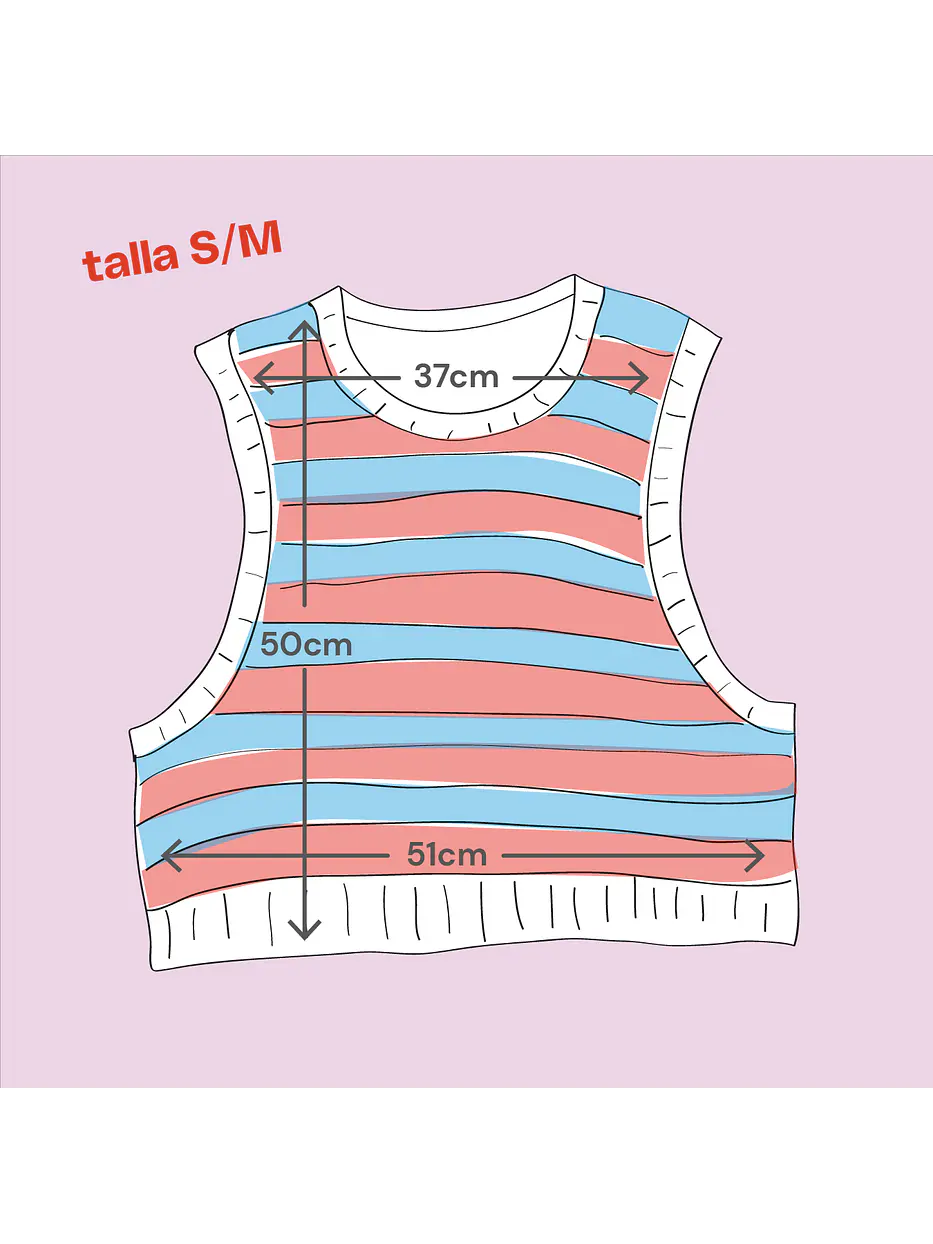 patrón teje tu chaleco sin mangas #1 (kit) 3