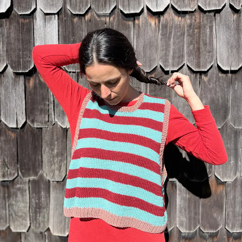 chaleco rojo colonial & menta