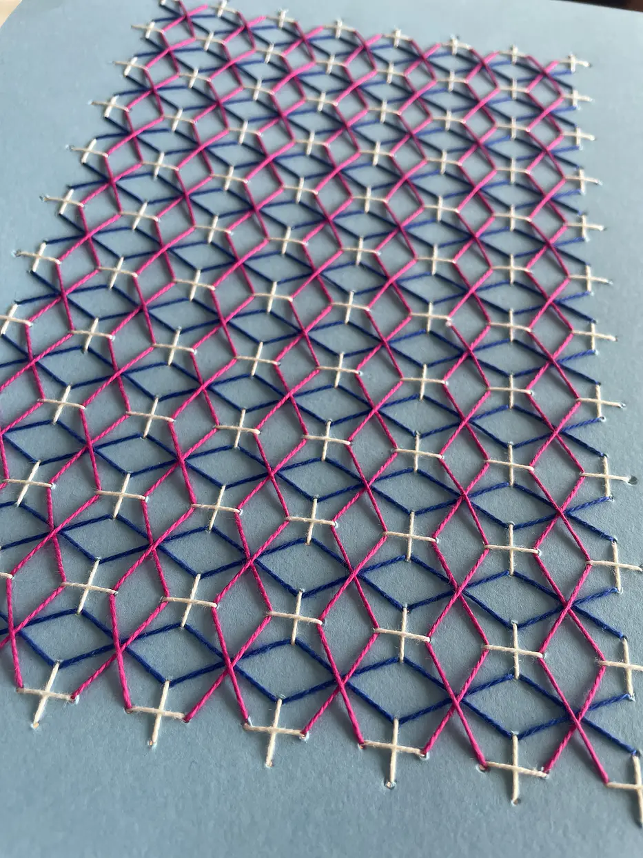 Guía Paso a Paso: 3 Patrones de Sashiko en Papel 2