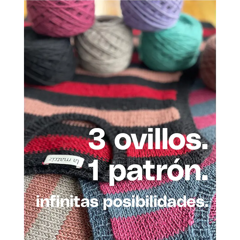 teje tu chaleco sin mangas: pack 3 ovillos + patrón a mitad de precio