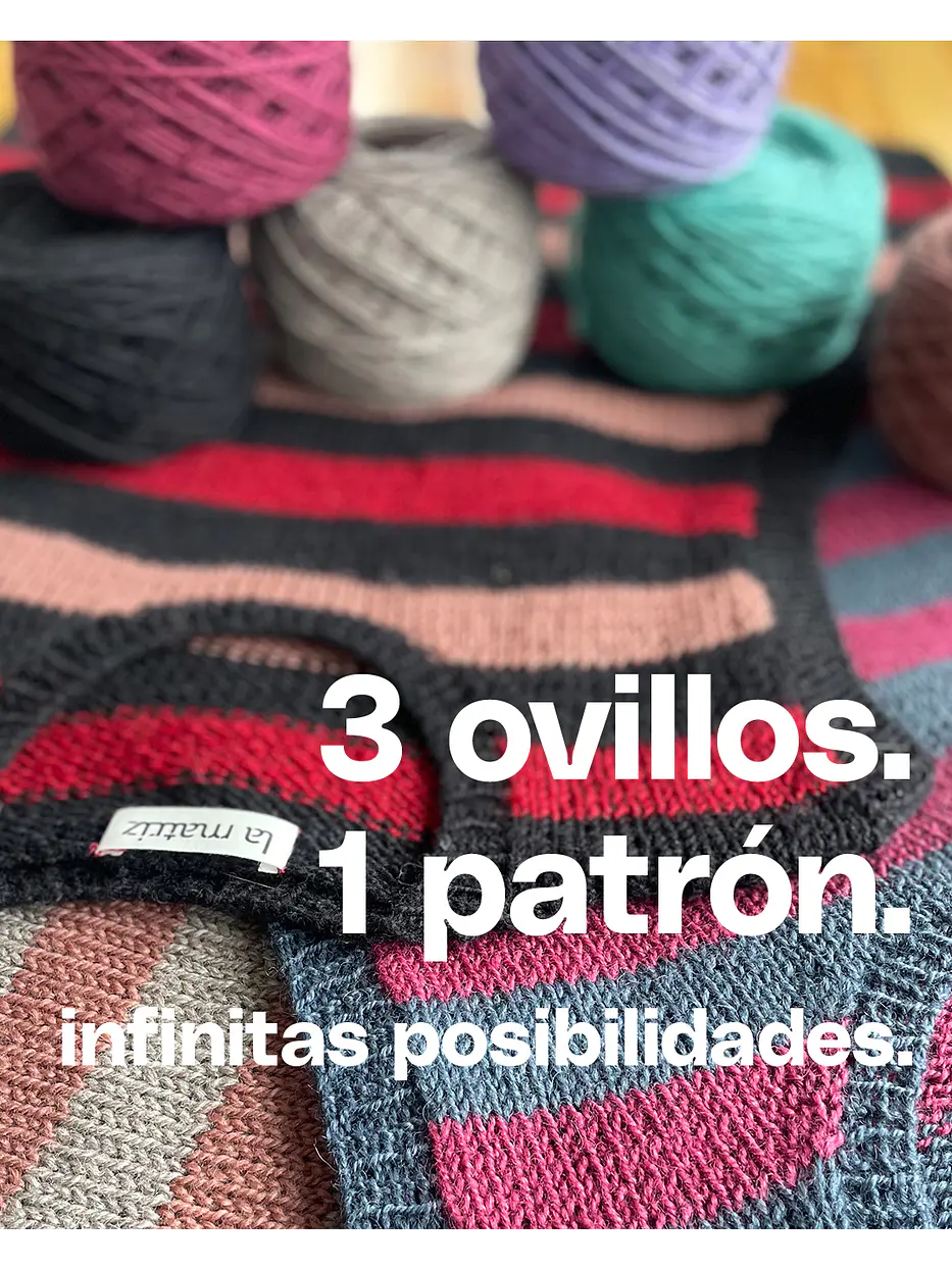 teje tu chaleco sin mangas: pack 3 ovillos + patrón a mitad de precio 1