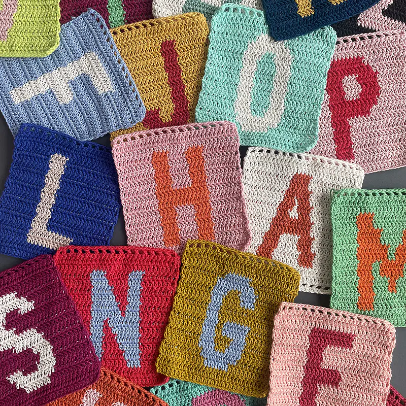 patrón teje tu letra (tapestry crochet)