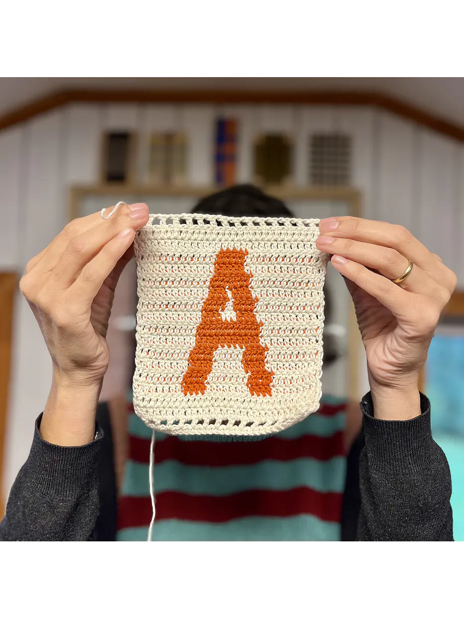 patrón teje tu letra (tapestry crochet) - (kit) 2