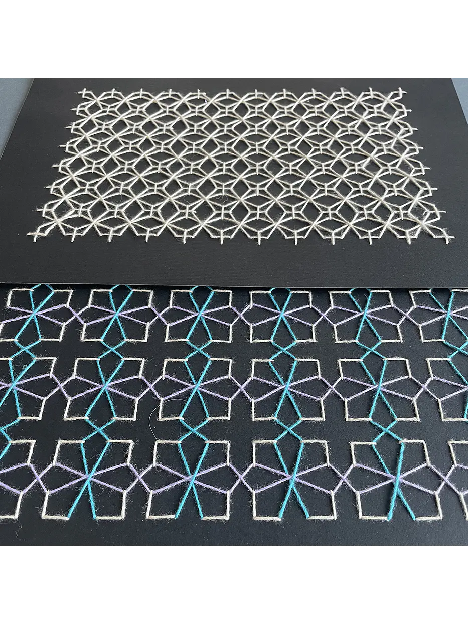 borda tu sashiko en papel - versión black 3