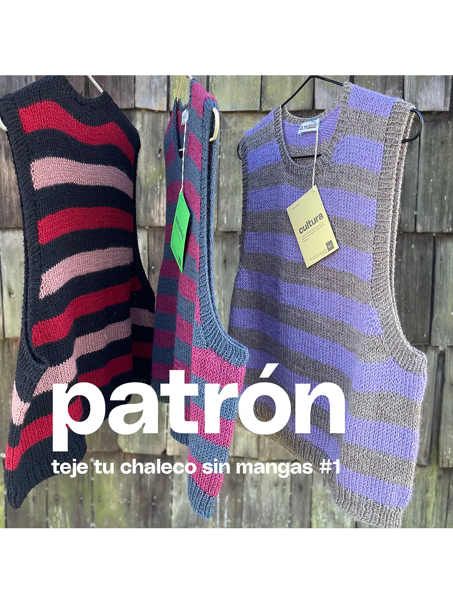 patrón teje tu chaleco sin mangas #1 1