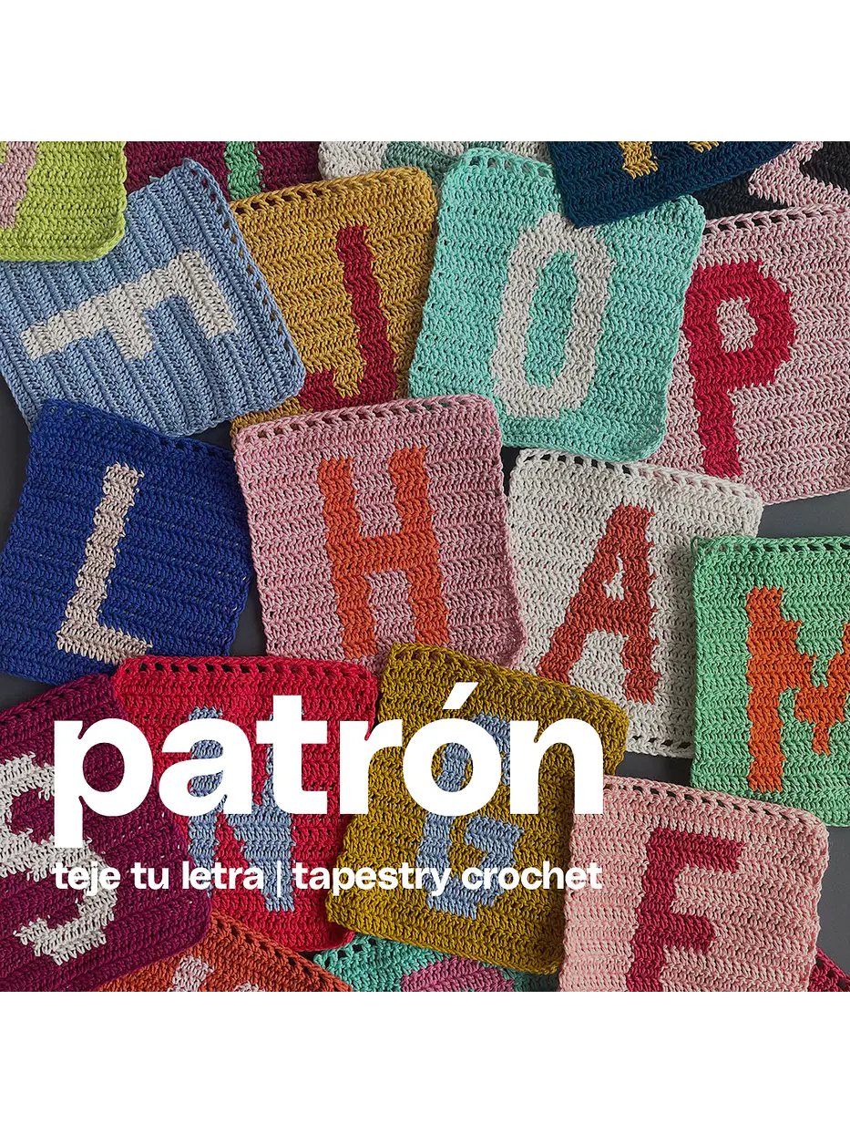 patrón teje tu letra (tapestry crochet) 1