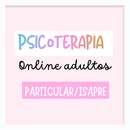 Psicoterapia Online Adultos 