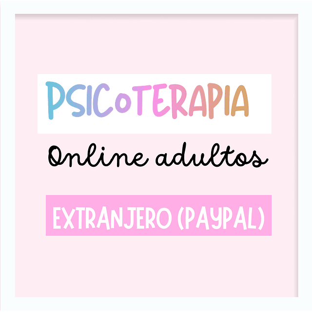 Psicoterapia Online Adultos 