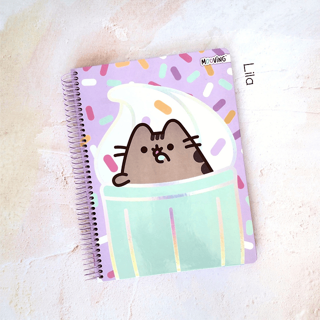 Cuaderno Carta Pusheen 3 materias 