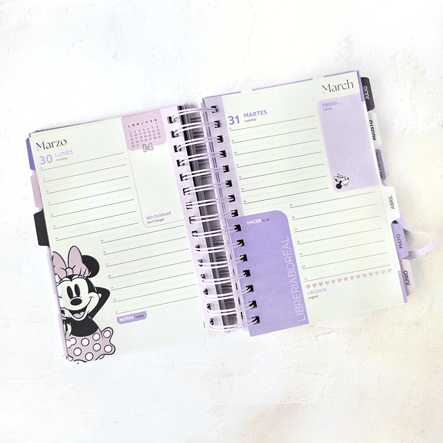 Agenda Mooving 2026 Minnie Mouse