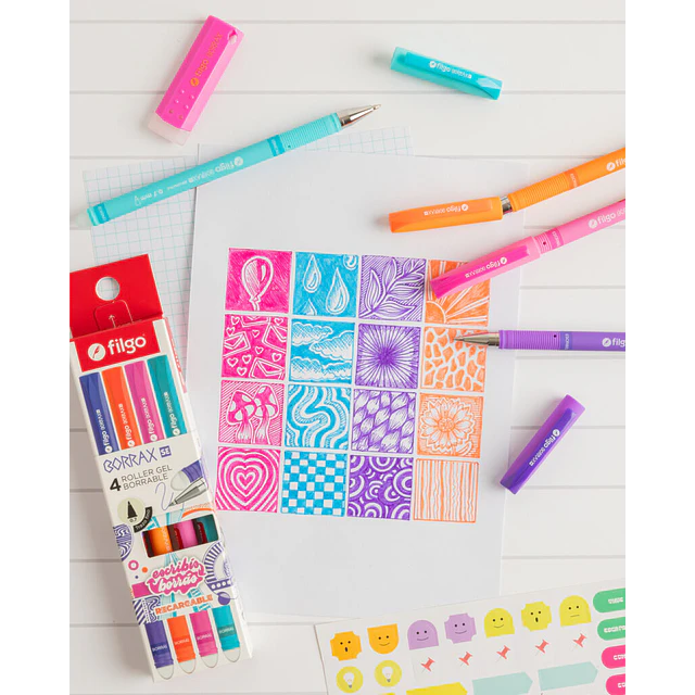 Set Lápiz gel Borrax 4 colores