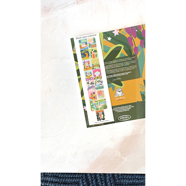 Block para colorear Tropical Happiness