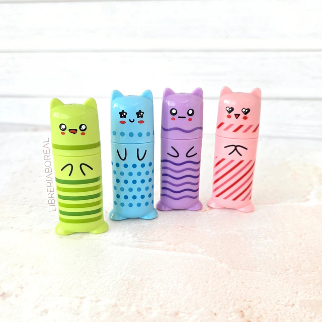 Destacadores Mini Pastel Gatitos