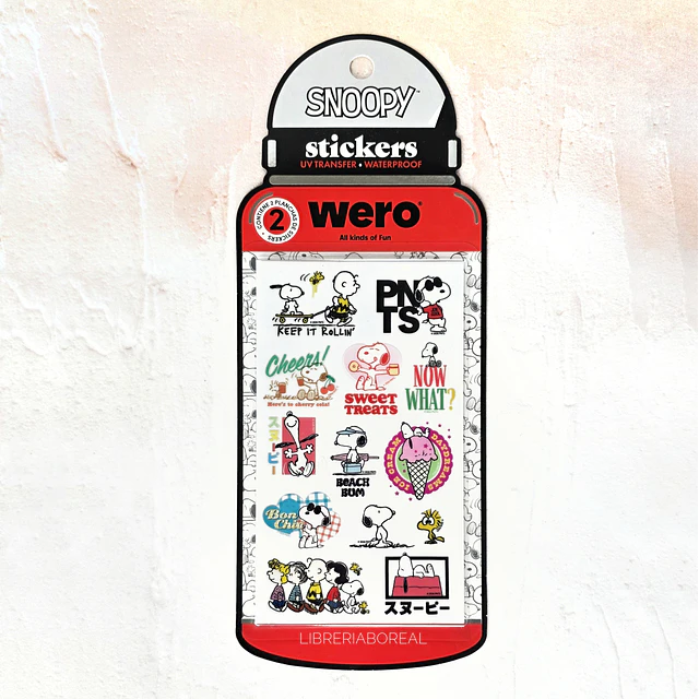 Stickers para botella Snoopy