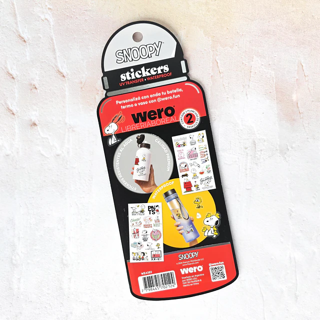 Stickers para botella Snoopy