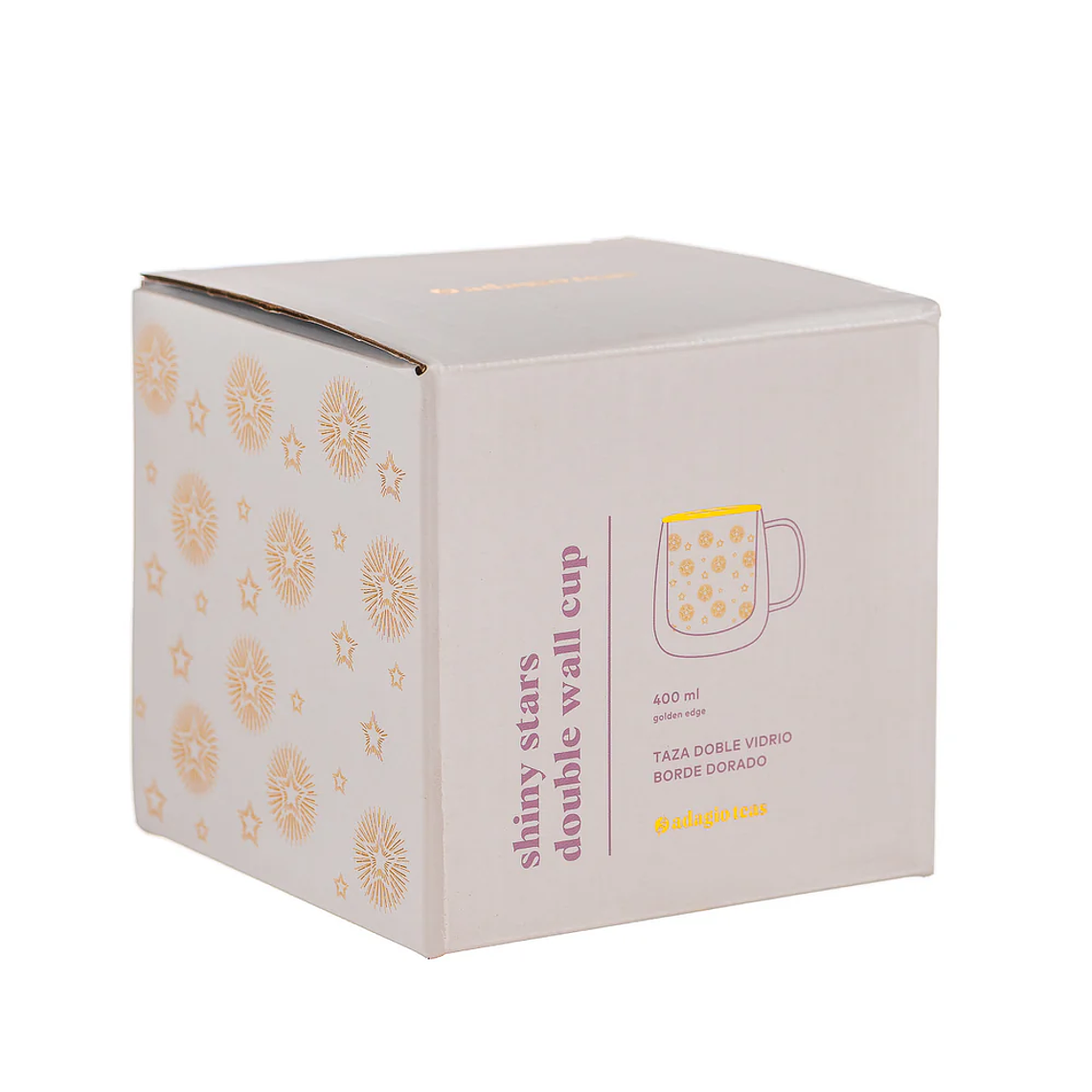 Taza Doble Vidrio Shiny Stars 3