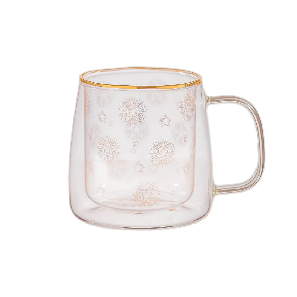 Taza Doble Vidrio Shiny Stars 1