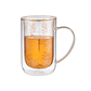 Mug bhoro doble vidrio Gold & Lilac Leaves - Miniatura 2