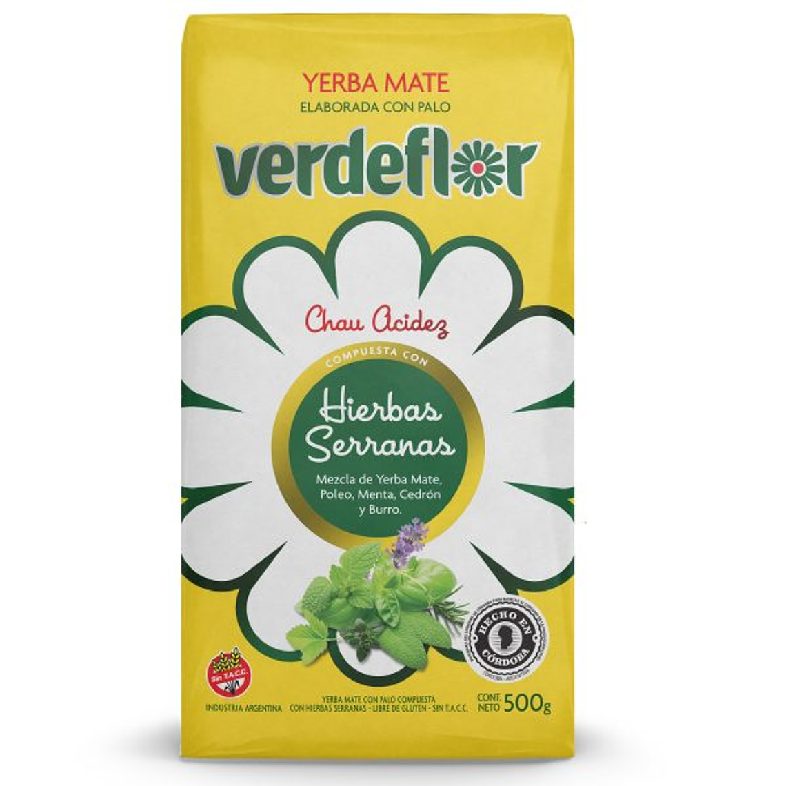 Yerba mate Verdeflor Hierbas Serranas de 500g 1