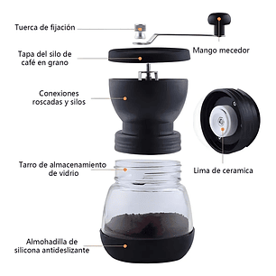 Molinillo Manual De Café Negro