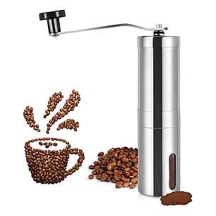 Molinillo Manual De Café Autopropulsado De Acero Inoxidable