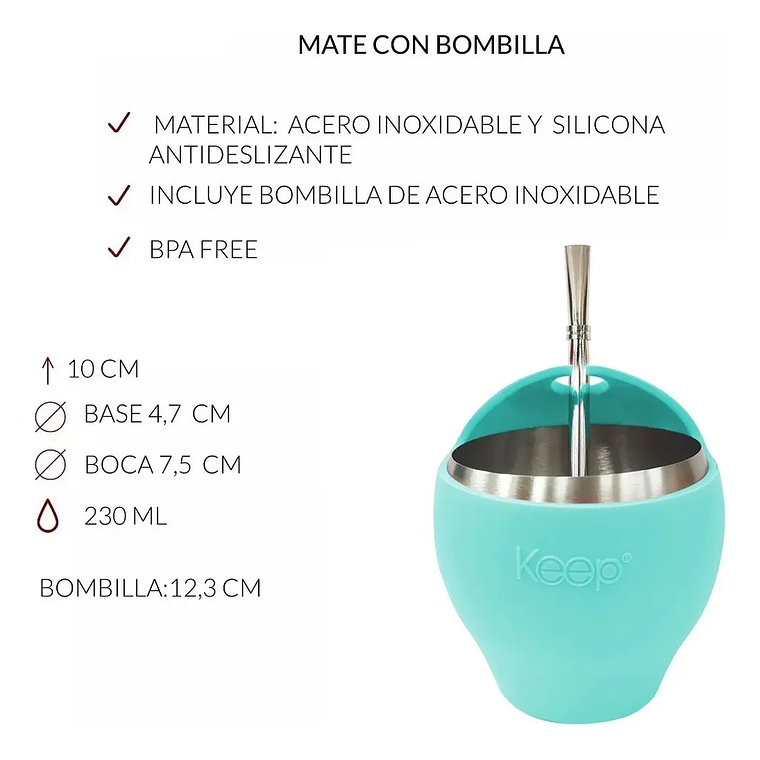 Mate + Bombilla Keep 5