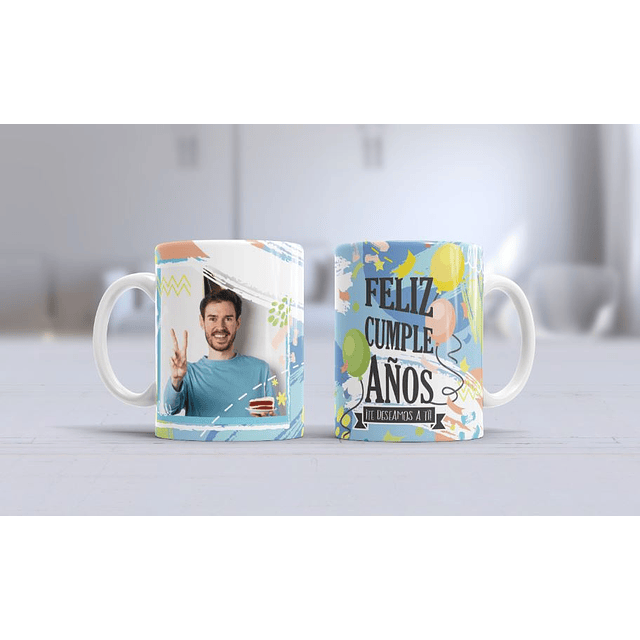 Feliz cumpleaños (azul y celeste)