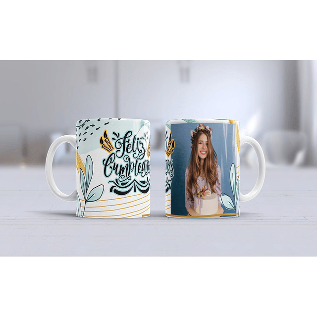 Feliz cumpleaños (celeste y blanco)