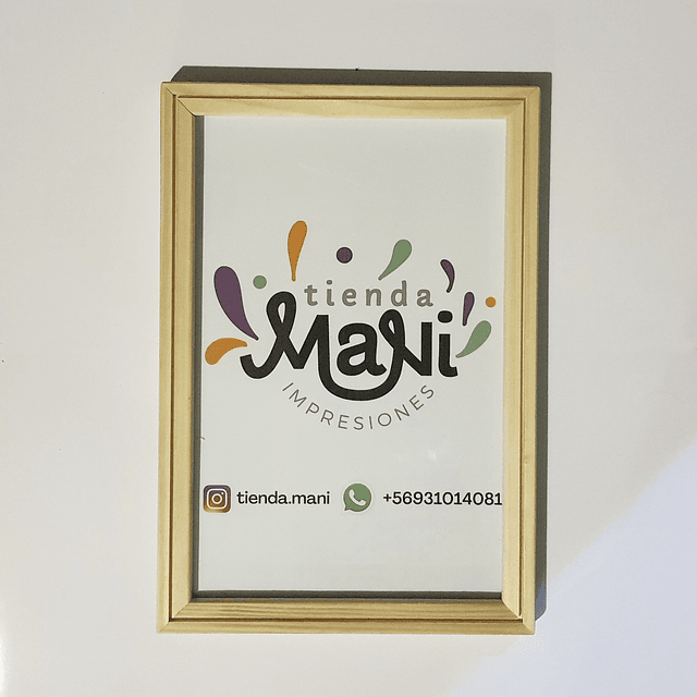 Cuadro madera H2 20x30