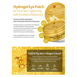 Gold Collagen Eye Patch (SNP) 60 parches de Hidrogel pieles sensibles