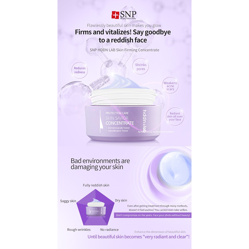 Hddn Lab Skin Savior Concentrate (SNP) -50ml Crema hidratante rosácea rojeces pieles sensibles 2