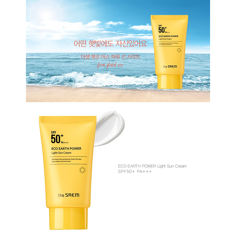 Eco Earth Power Light Sun Cream SPF50+ PA++++ (The Saem) - 50ml 3