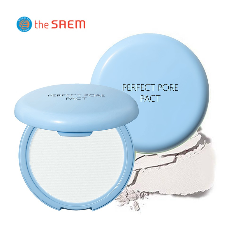 Perfect Pore Pact (The Saem) - 12gr Polvo traslúcido matizador anti grasitud 1
