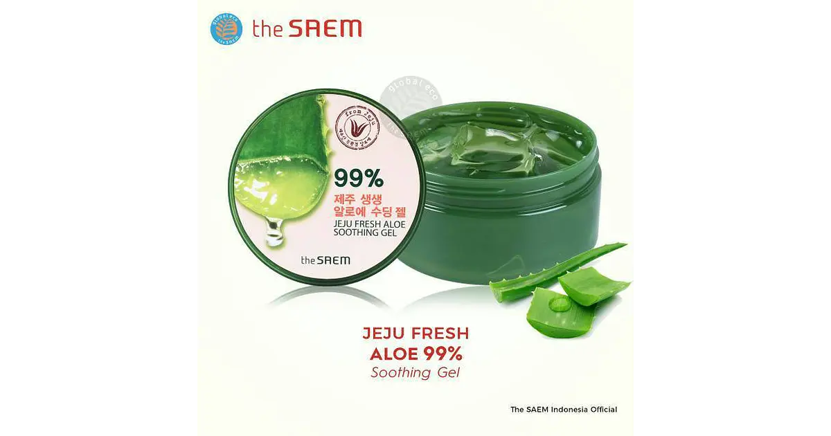 The Saem Aloe Vera Beruhigungsgel 99% – 300 Ml, Für Gesicht & Körper, Spendet Feuchtigkeit & Kühlt